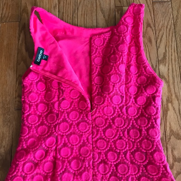 🔥🔥🔥New! Bebe Retro women’s pink sleeveless dress M - Picture 6 of 7